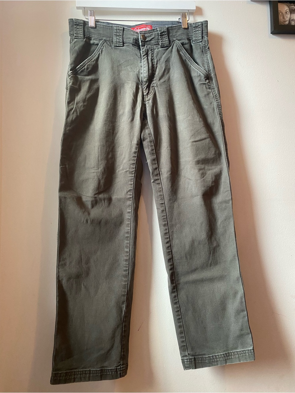 Dark green Coleman men’s utility work pants